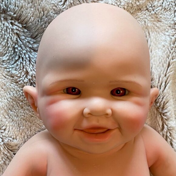 🆕17 Inch Realistic Full Silicone Lifelike Reborn Smiling Girl With Open Eyes - Picture 7 of 13